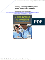 Test Bank For Nursing Leadership and Management For Patient Safety and Quality Care 1st Edition