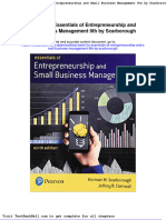 Test Bank For Essentials of Entrepreneurship and Small Business Management 9th by Scarborough
