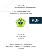 Makalah Komunikasi Dan Peran Perawat Dalam Keselamatan Pasien Siti Aisyah Alfira 213110147 Tk1a