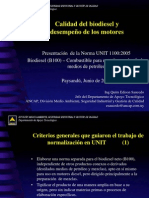 Presentación de La Norma UNIT 1100-2005 - Biodiesel - B100