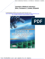 Test Bank For Essentials of Medical Laboratory Practice 1st Edition Constance L Lieseke Elizabeth A Zeibig