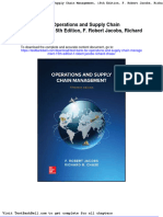 Test Bank For Operations and Supply Chain Management 15th Edition F Robert Jacobs Richard Chase