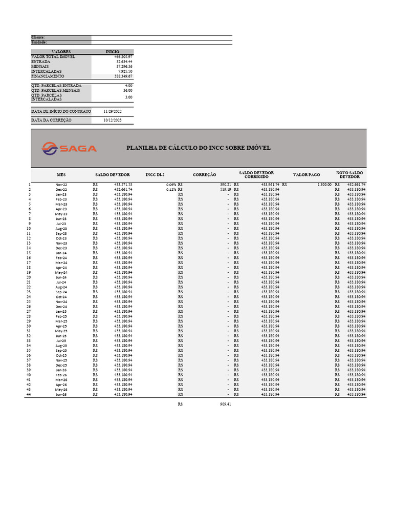 Calcul de financement immobilier INCC | PDF | Échecs