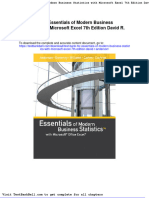 Test Bank For Essentials of Modern Business Statistics With Microsoft Excel 7th Edition David R Anderson