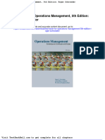 Test Bank For Operations Management 5th Edition Roger Schroeder