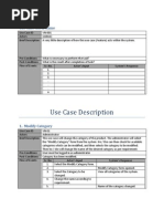 Use Case Description