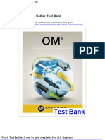 Om 6th Edition Collier Test Bank