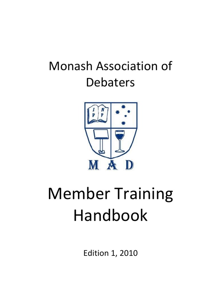 Monash Debaters Handbook Public Speaking Argument