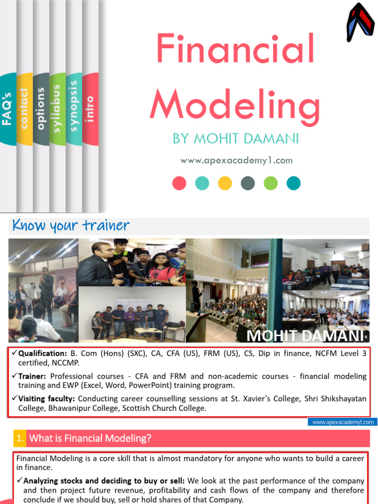 Financial Modeling - Course Brochure | PDF