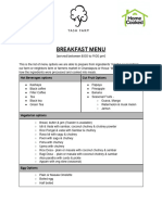 Yash Farm Stays Food Menu 2