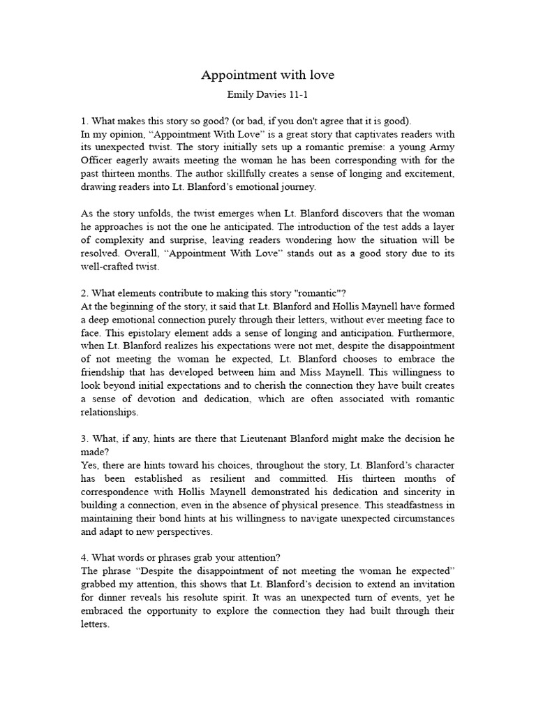 Appointment With Love PDF
