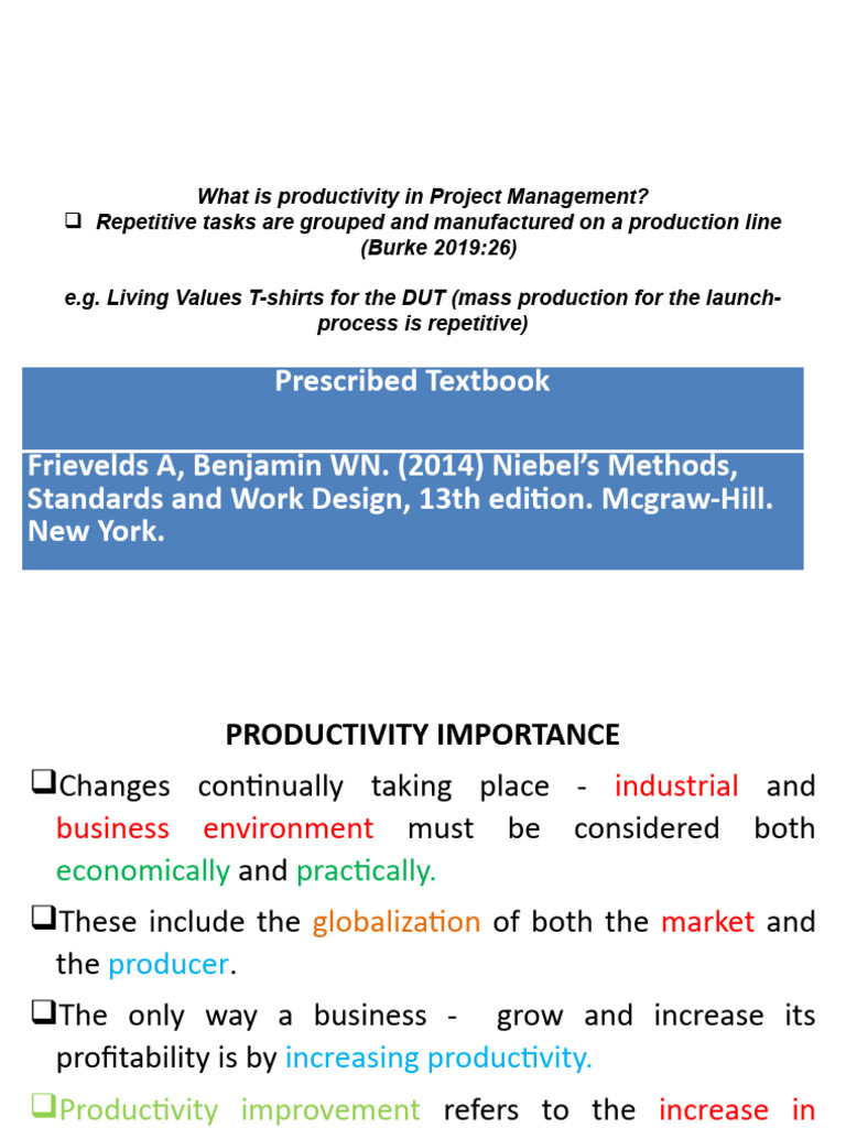 Understanding Productivity in Project Management | PDF | Engineering ...