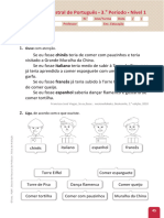 Fichas de Avaliação trimestral de Português - 3º período - 1º ano - Plim