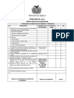 Ministerio de Defensa: Formulario No. 003-C Libreta Militar de Redencion
