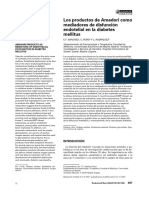 Revisiones: Los Productos de Amadori Como Mediadores de Disfunción Endotelial en La Diabetes Mellitus
