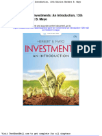 Test Bank For Investments An Introduction 13th Edition Herbert B Mayo