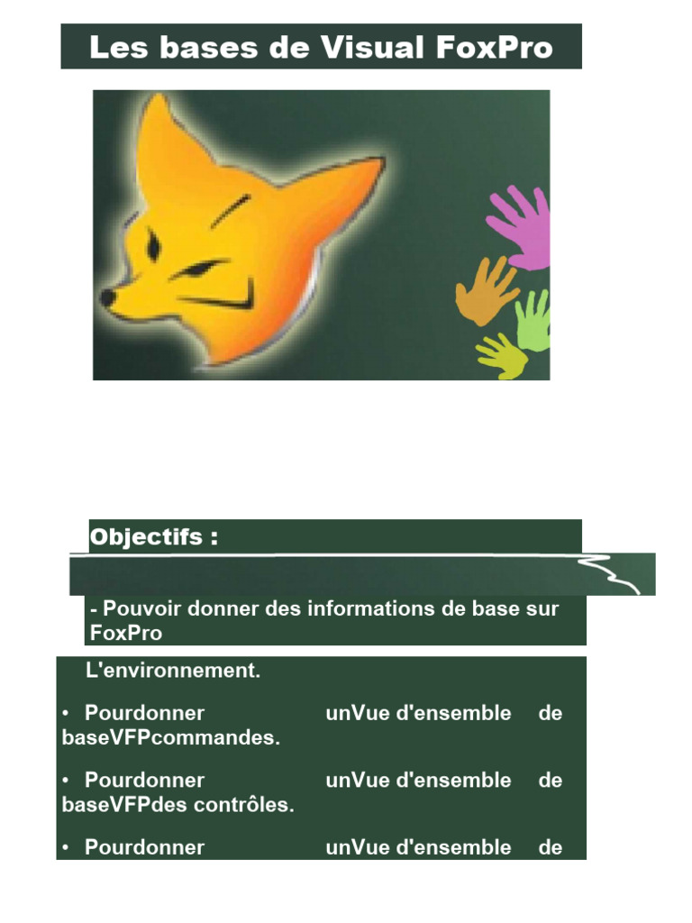 Bases de La Programmation Visual FoxPro | PDF | Fichier informatique ...