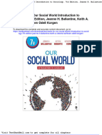 Test Bank For Our Social World Introduction To Sociology 7th Edition Jeanne H Ballantine Keith A Roberts Kathleen Odell Korgen