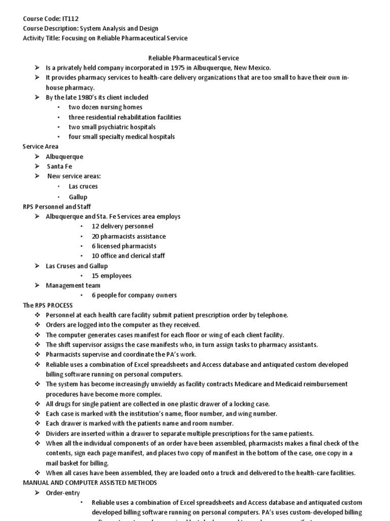 medication case study examples