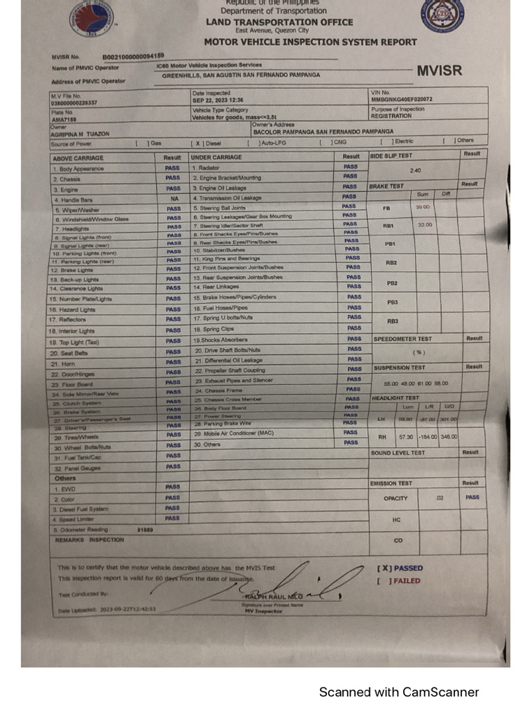 Pmvic Inspection | PDF