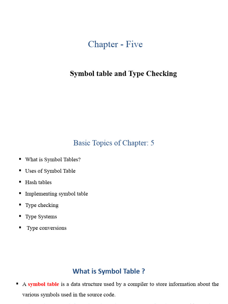 Symbol Tables and Type Checking in Compilers | PDF | Computers