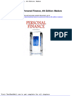 Test Bank For Personal Finance 4th Edition Madura