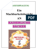 Machbarkeitsbericht Einer Bäckerei