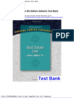 Real Estate Law 9th Edition Aalberts Test Bank
