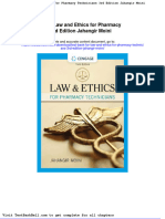 Test Bank For Law and Ethics For Pharmacy Technicians 3rd Edition Jahangir Moini