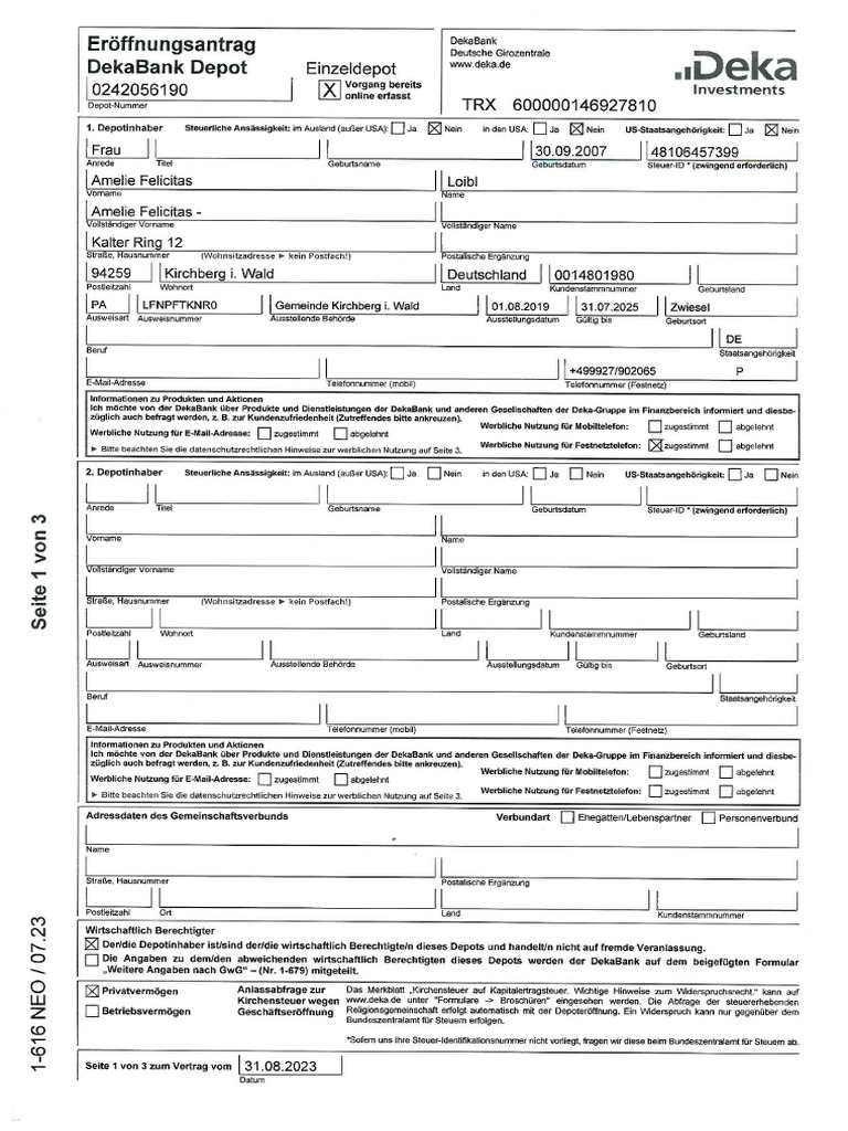 Unterlagen Muttizettel | PDF