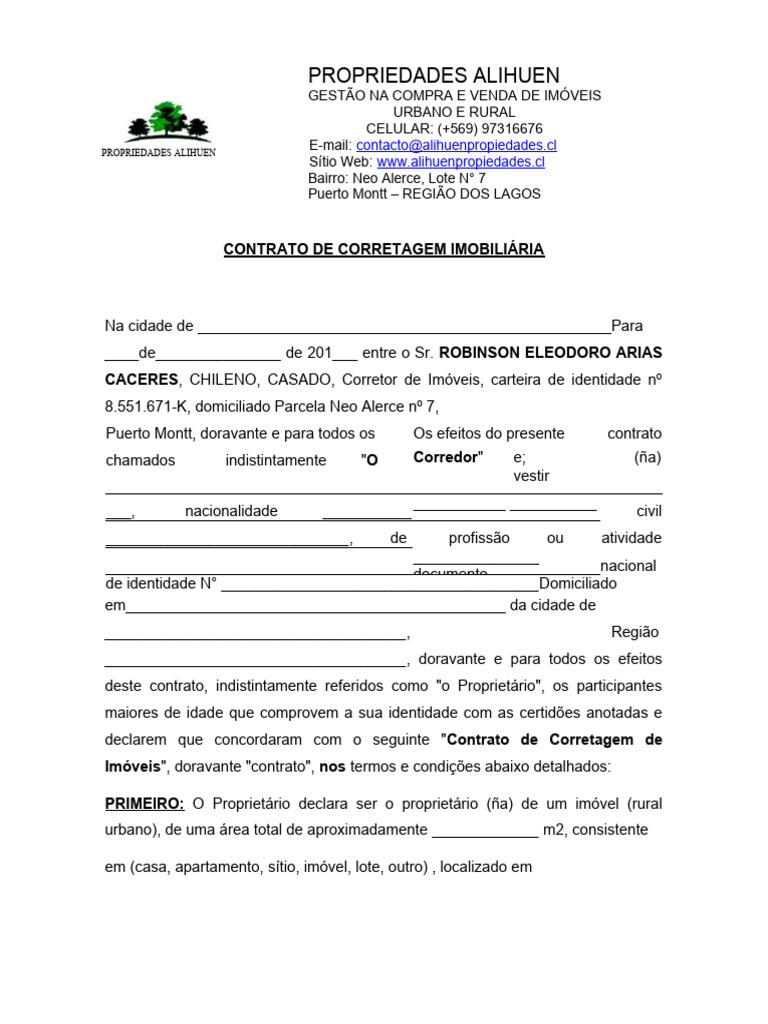 Contrato de Corretagem | PDF | Indenização | Direito Privado