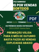 Outubro Premiação Mensal Por Vendas + Sorteio