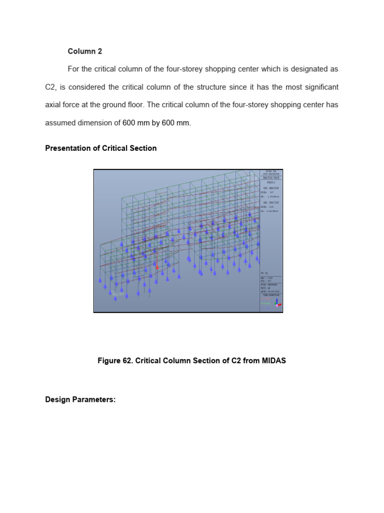 Design of Critical Column C2 in Shopping Center | PDF | Technology ...