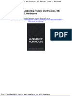 Test Bank For Leadership Theory and Practice 8th Edition Peter G Northouse