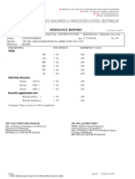 Serology Report: Widal