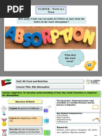 Lesson 5 - 8ae Absorption