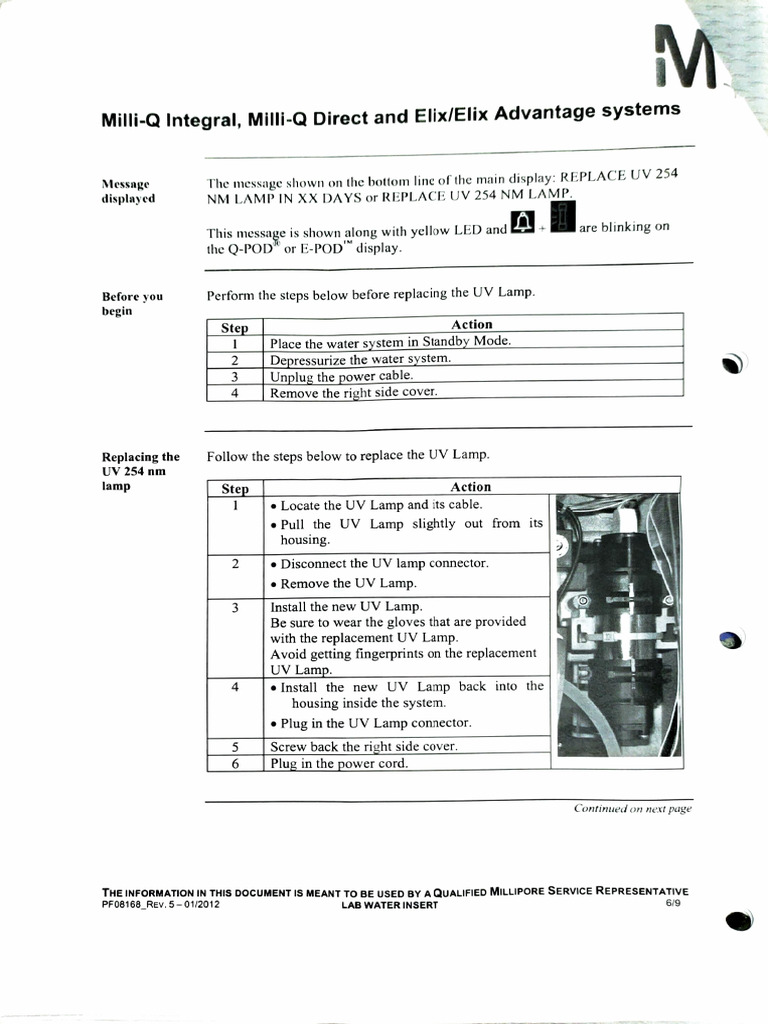 254nm UV Lamp Replacement Guide PDF Equipment Electrical Equipment