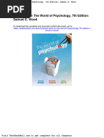 Test Bank For The World of Psychology 7th Edition Samuel e Wood