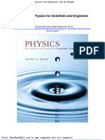 Test Bank For Physics For Scientists and Engineers 4th by Knight