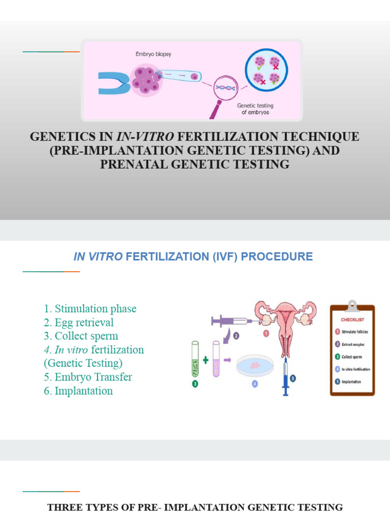 Genetic Testing in IVF and Prenatal Care | PDF | Genetic Disorder ...