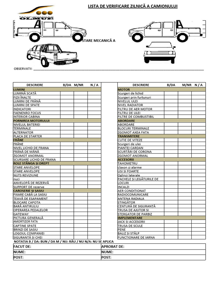 Check List Van PDF | PDF