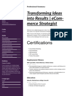 Transforming Ideas Into Results - Ecom-Merce Strategist: Certifications