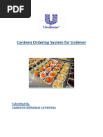 Canteen Ordering System For Unilever