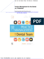 Test Bank For Practice Management For The Dental Team 9th Edition Finkbeiner