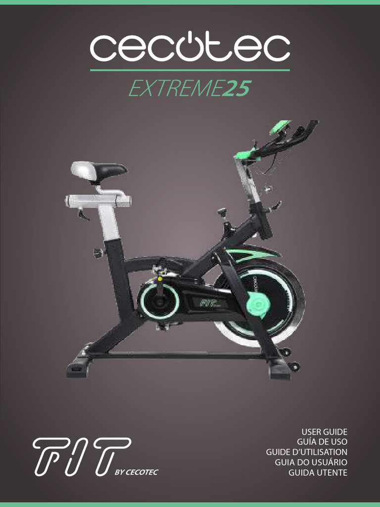 Cecotec Bicicleta Spinning Estática con Volante de Inercia de 25