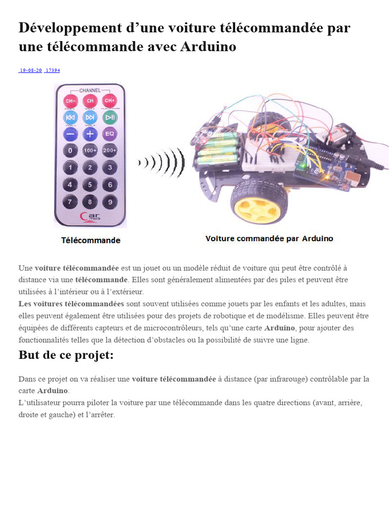 Développement D | PDF | Télécommande | Arduino