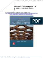 Test Bank For Principles of Corporate Finance 13th Edition Brealey Isbn10 1260013901 Isbn13 9781260013900