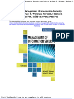 Test Bank For Management of Information Security 6th Edition Michael e Whitman Herbert J Mattord Isbn 10 133740571x Isbn 13 9781337405713