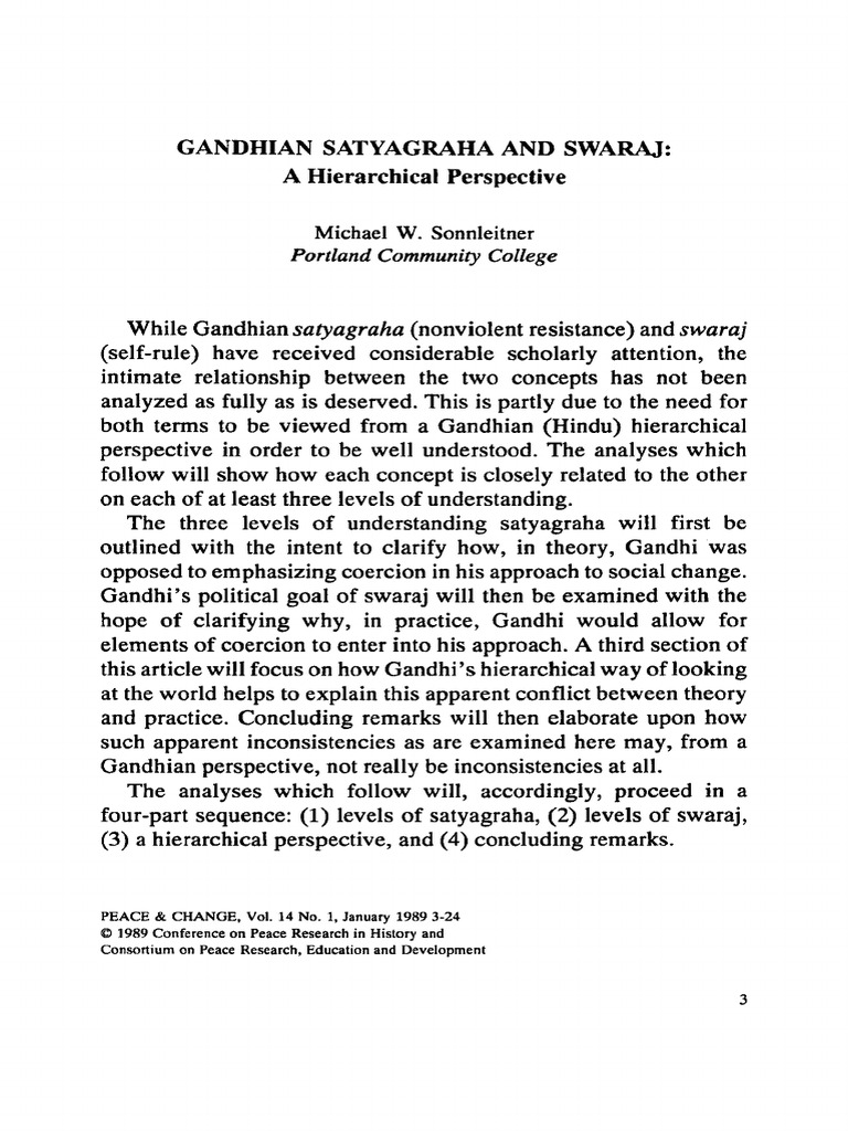 Satyagraha and Swaraj: Gandhi's Insights | PDF | Mahatma Gandhi ...