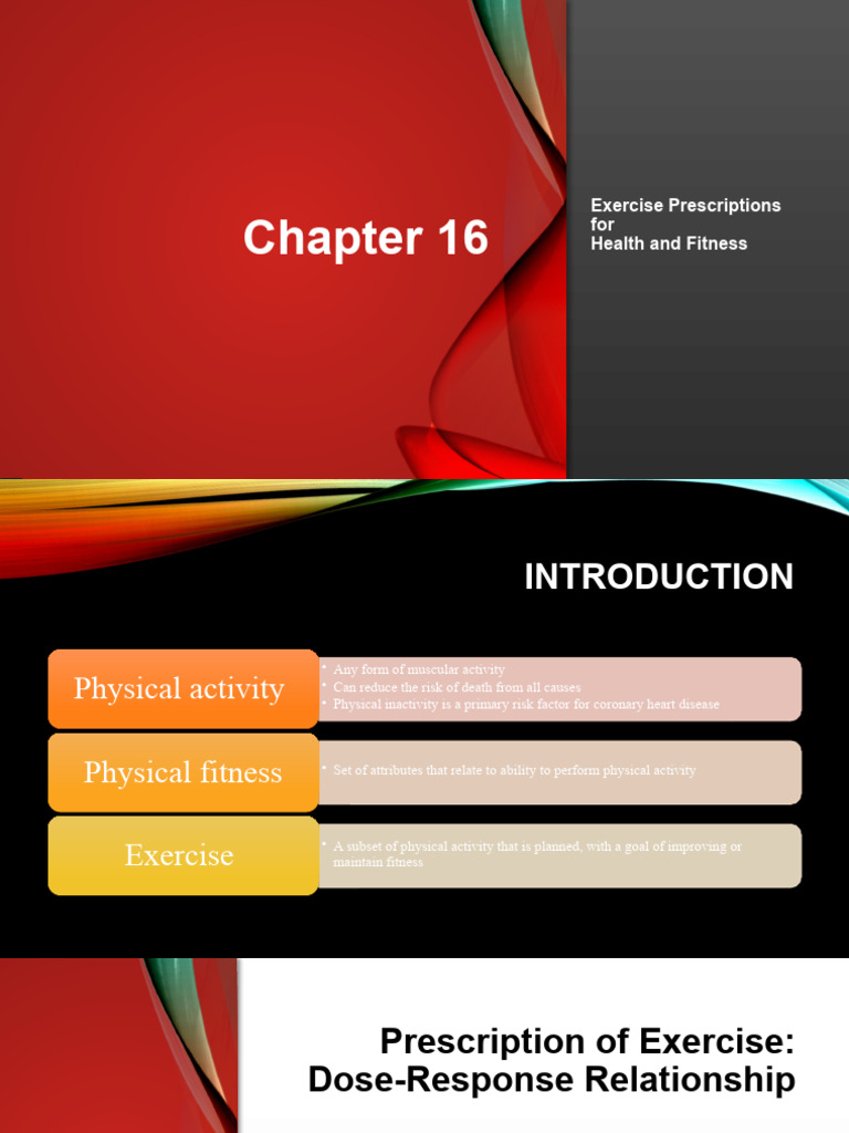 Chap 16. Exercise Prescriptions For Health and Fitness | PDF | Physical ...